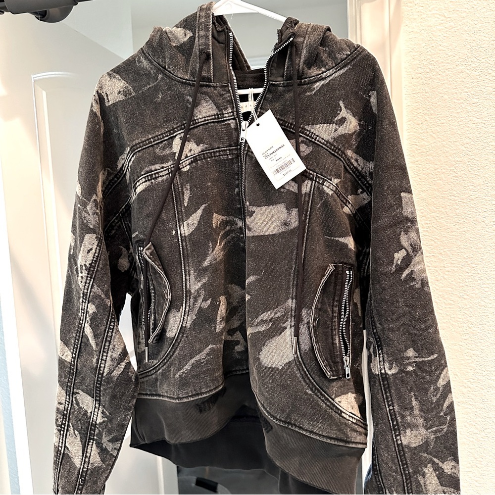 NWT Double Denim Hooded Bomber Jacket by MNML